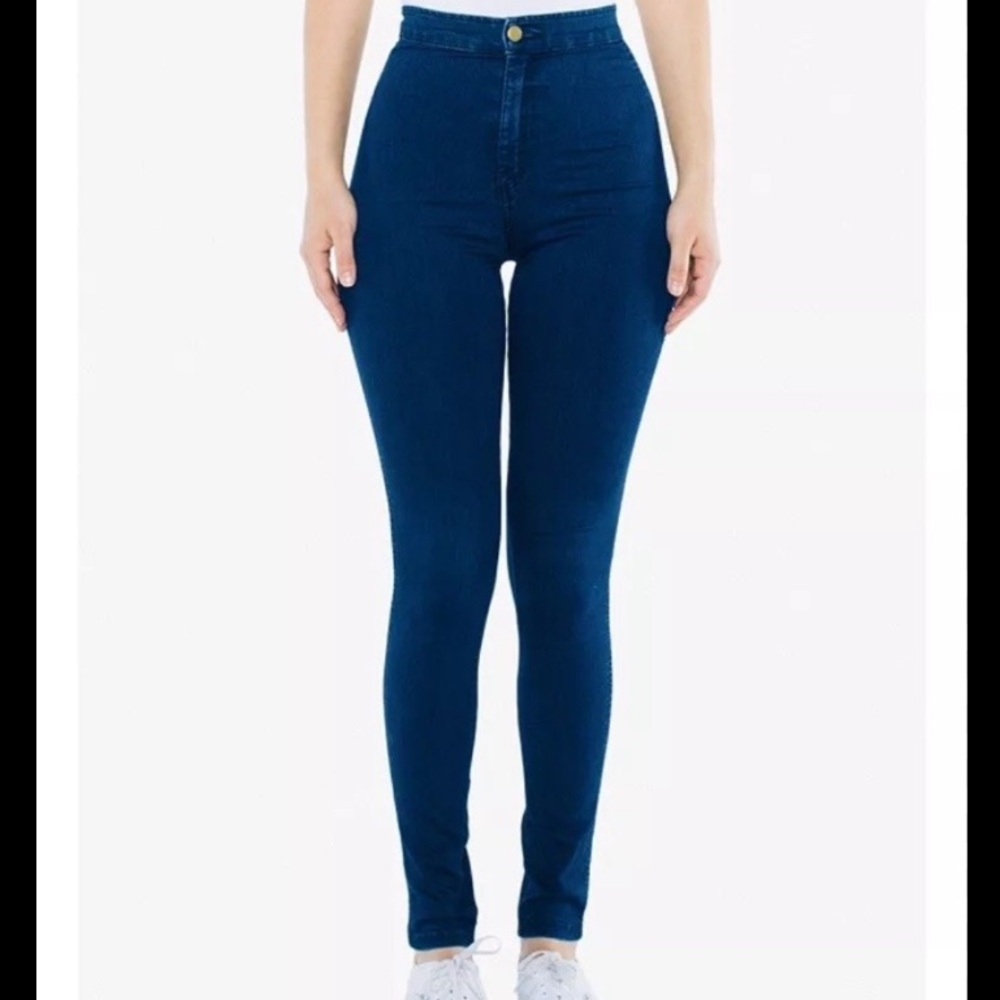 American Apparel Women's Dark Blue easy Skinny Jeans - Picture 1 of 7